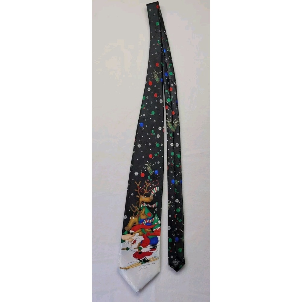 Hallmark The Yule Greetings Christmas Tie‎ with Santa